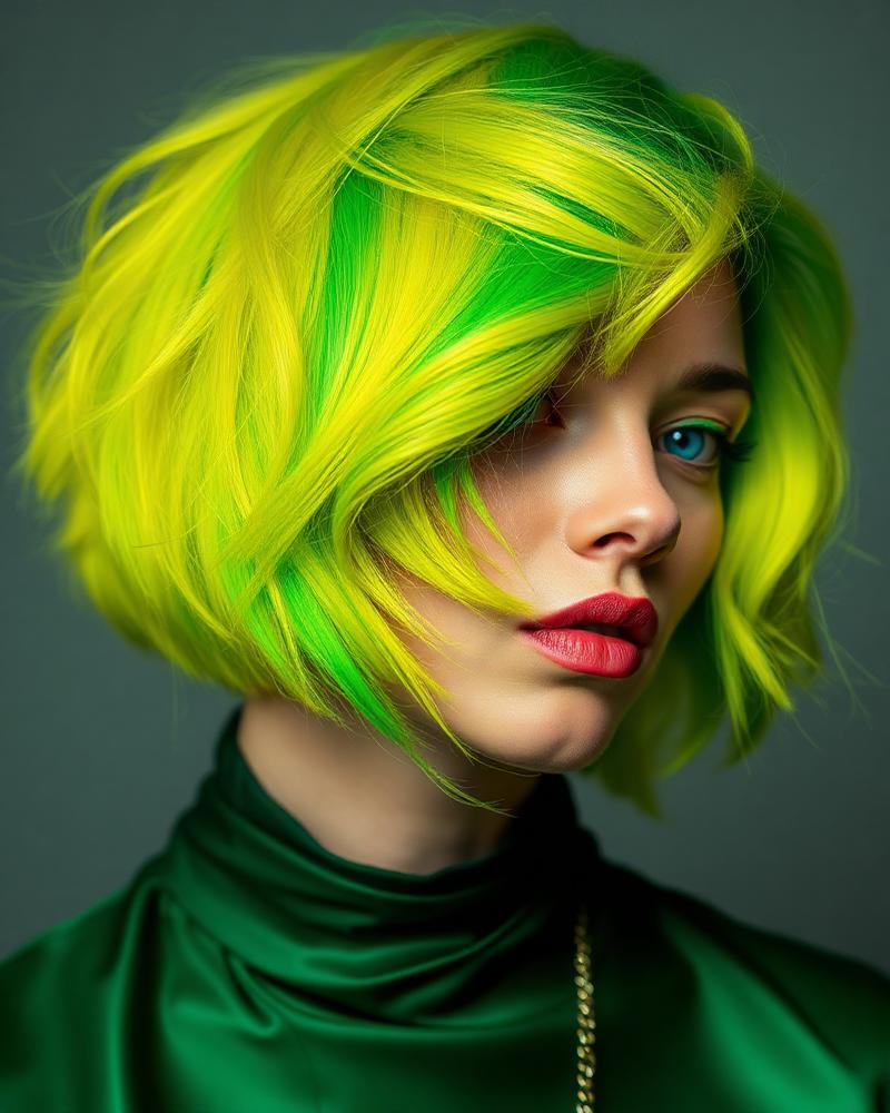 Acid green colour transformation